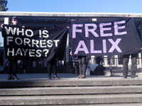Demonstration at Santa Cruz County Superior Court for Alix Tichelman