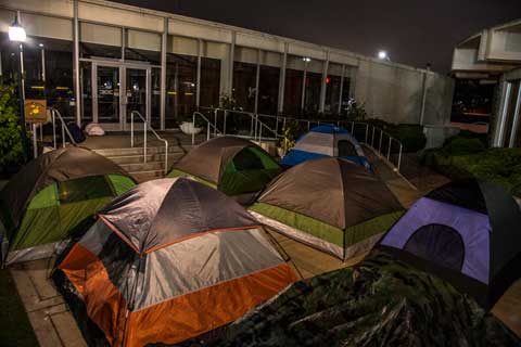 Monterey County Homeless Union Establishes Tent Community at Salinas City Hall