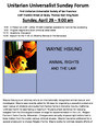 Wayne Hsiung Animal Rights & The Law flyer