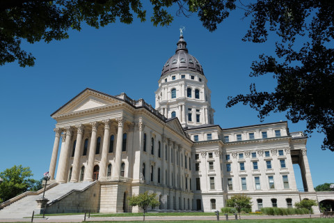 The Kansas State Capitol building.