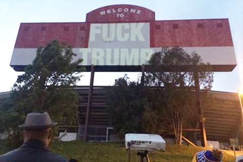 Fuck Trump at the Oakland Coliseum