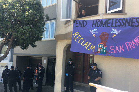 On May Day 2020, Two Homeless Women Move into Vacant Property in San Francisco
